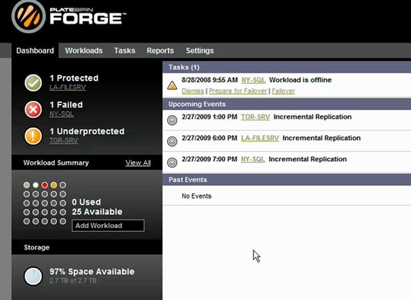 NovellのForgeアプライアンスはワンクリックでワークロードを復元することが可能
