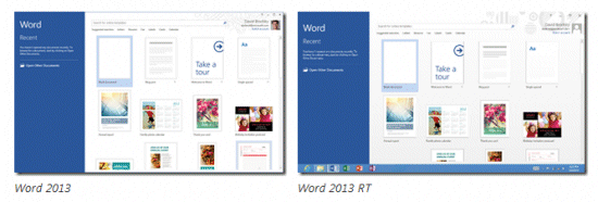 Word 2013とWord 2013 RT