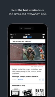 NTYが無償化したモバイルアプリ「NTY Now」《クリックで拡大》