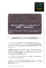 うまくいく企業のソーシャルメディア活用は、一体何が違う？