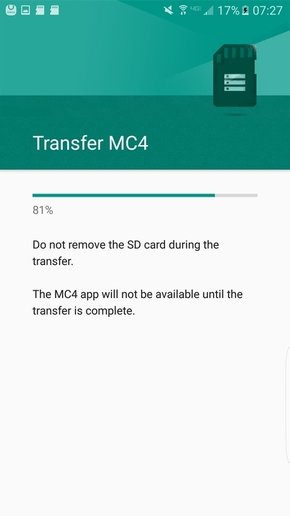 アプリをmicroSDカードに