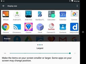 システム全体のアイコンやテキストのサイズを変更可能に