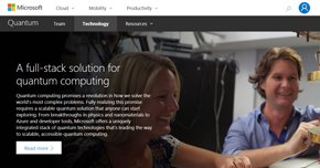 量子コンピューティングに関するMicrosoftのWebサイト