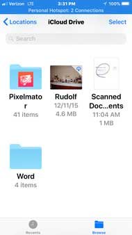 iOS 11のファイルアプリ