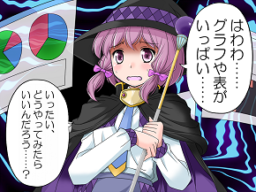 グラフに戸惑うテクたん